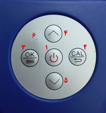 دکمه‌های تنظیمات دستگاه ضخامت سنج گوا GTS8102